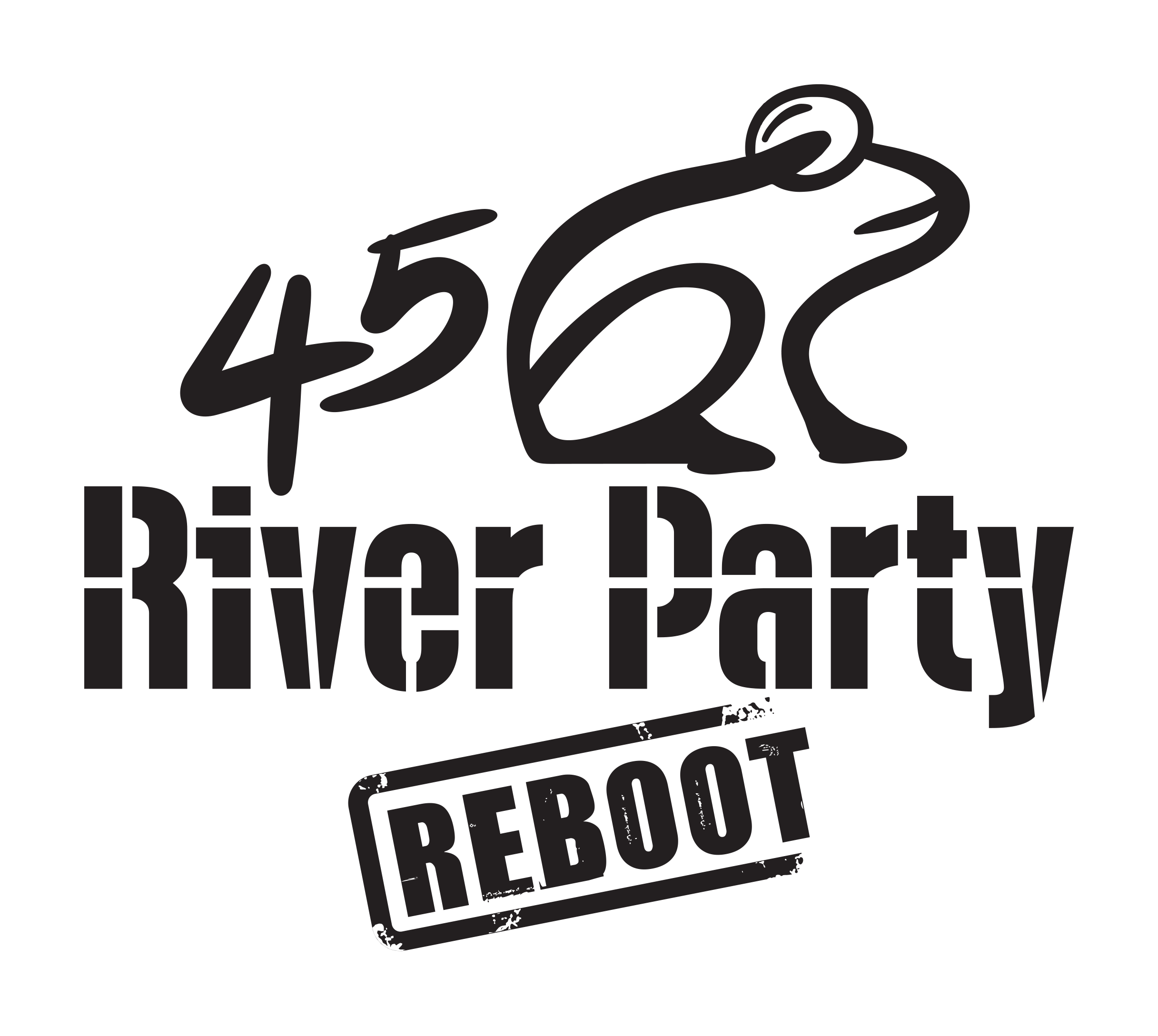 45 River Party Reboot Logo